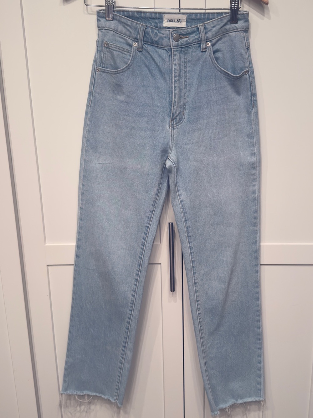 ROLLA'S Original Pale Blue High Rise Straight-Leg Jeans Size 26